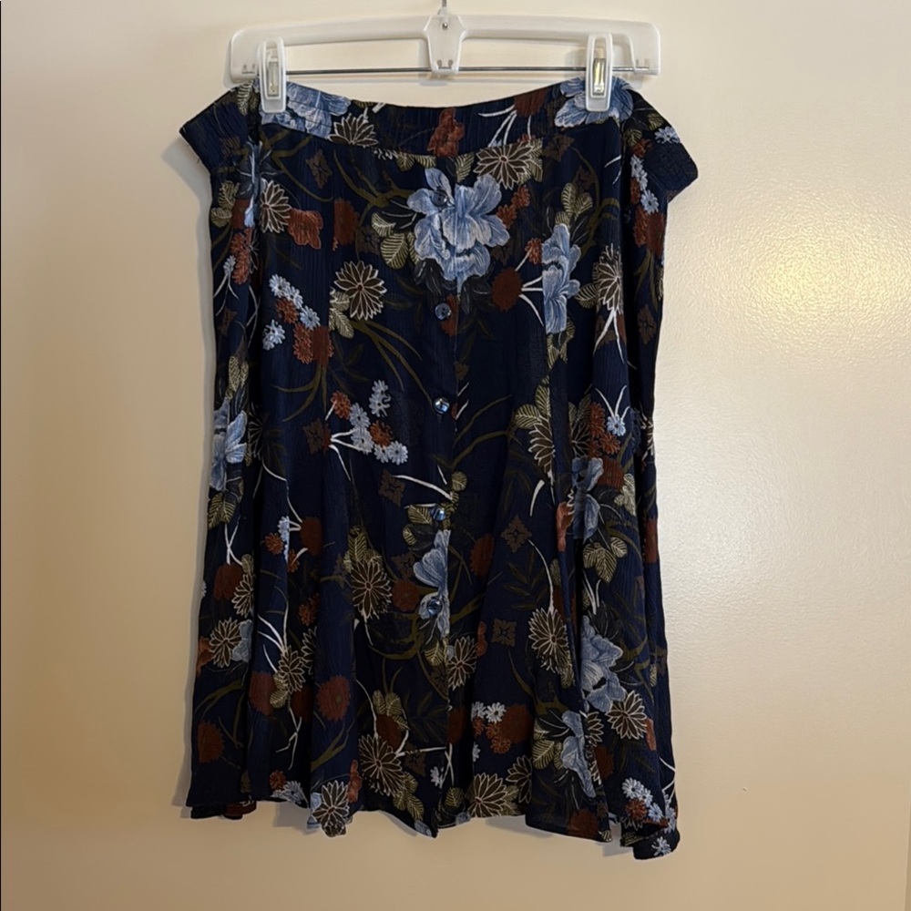 Blue Pleated A-Line Mini Skirt for Cocktail